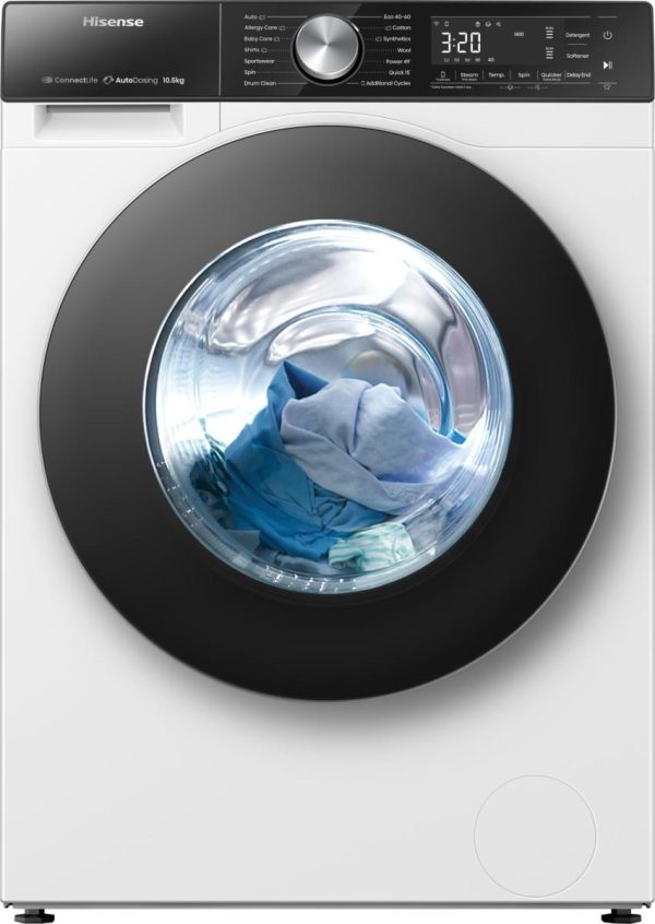 ماشین لباسشویی هایسنس مدل WF5S10458 ظرفیت ۱۰ کیلوگرم | شستوشوی سریع و موتور اینورتر کمصدا