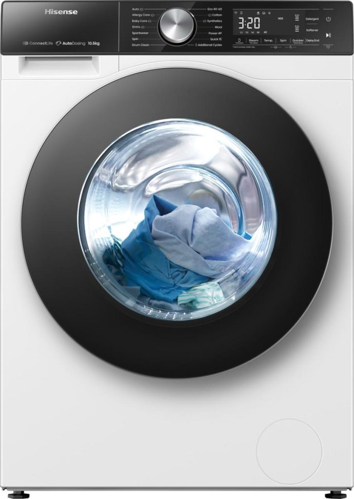 ماشین لباسشویی هایسنس مدل WF5S10458 ظرفیت ۱۰ کیلوگرم | شستوشوی سریع و موتور اینورتر کمصدا